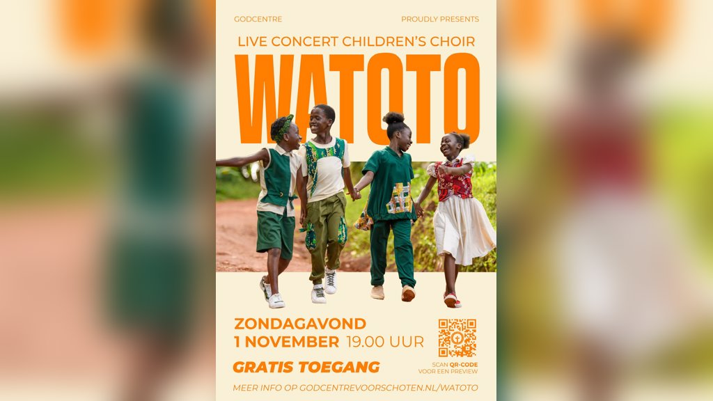 Gratis concert | Watoto Kinderkoor Oeganda in Voorschoten